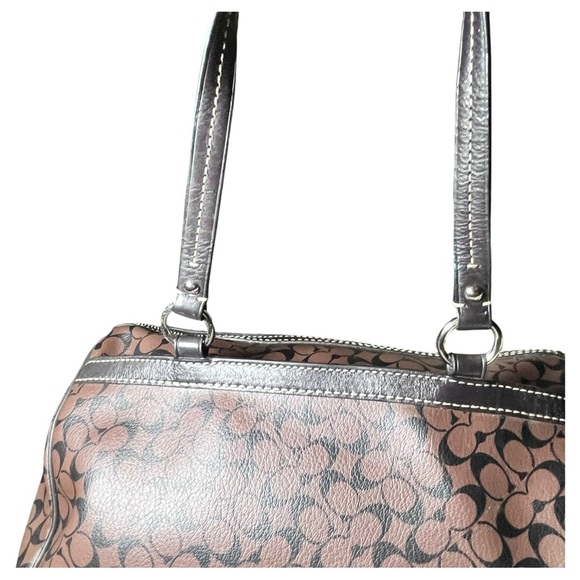 Coach Chelsea Heritage Brown & Black Coated Leather Satchel Handbag F1069-F15132 - Picture 14 of 16